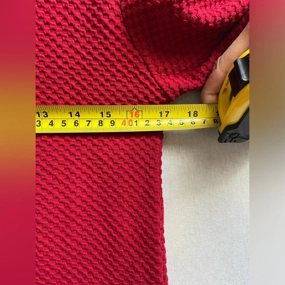 Zara Trafaluc textured red  black dress Sz XS - Picture 6 of 8